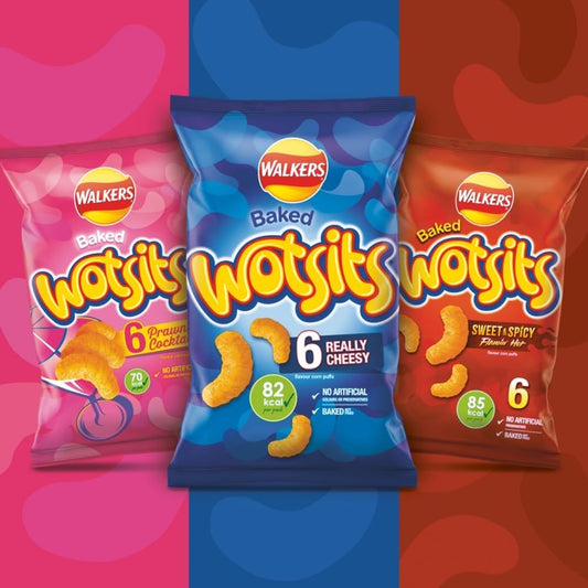 Walkers Wotsits Really Cheesy Multipack Snacks Crisps 12x16.5g
