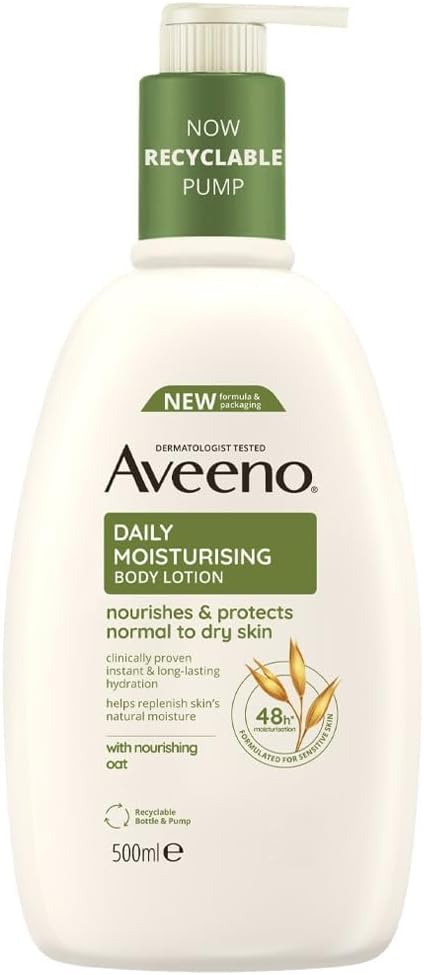 Aveeno Daily Moisturising Body Lotion, With Soothing Oats & Rich Emollients 500ml