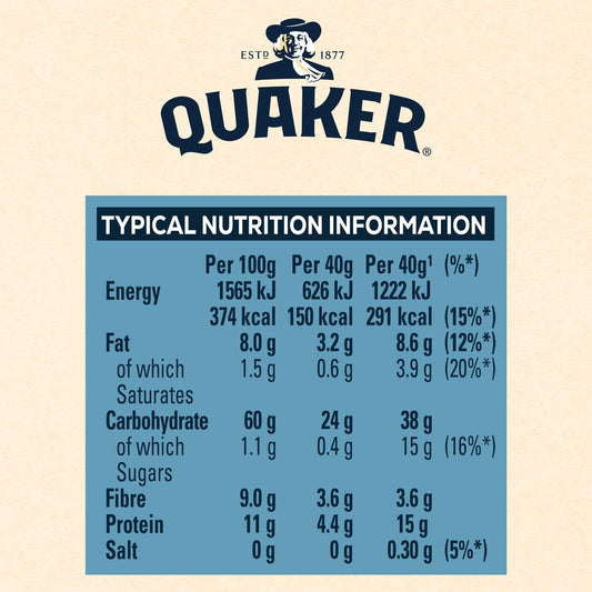 Quaker British Porridge Rolled Oats 1kg (Packing May Vary)