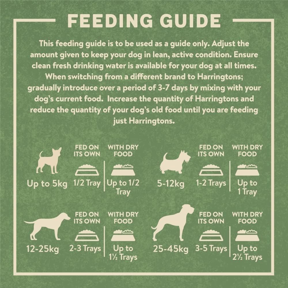 Harringtons Complete Wet Tray Grain Free Hypoallergenic Adult Dog Food Classics Variety Pack 16x400g -