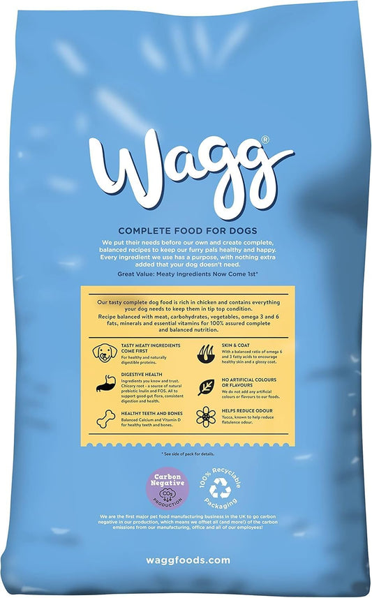 Wagg Meaty Goodness Complete Dry Adult Dog Food Chicken Dinner 12kg