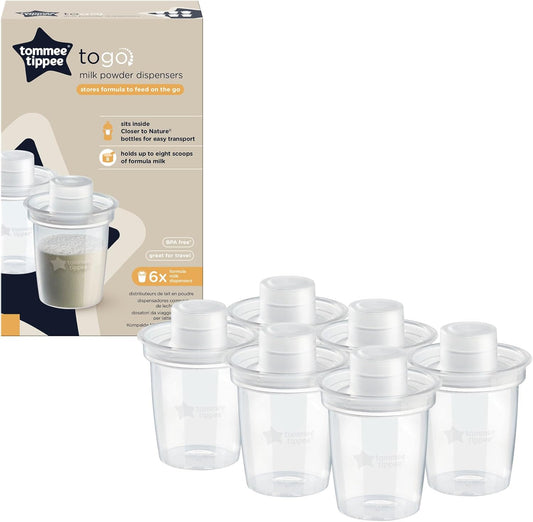Tommee Tippee To Go Milk Powder Dispensers – 6 Packs