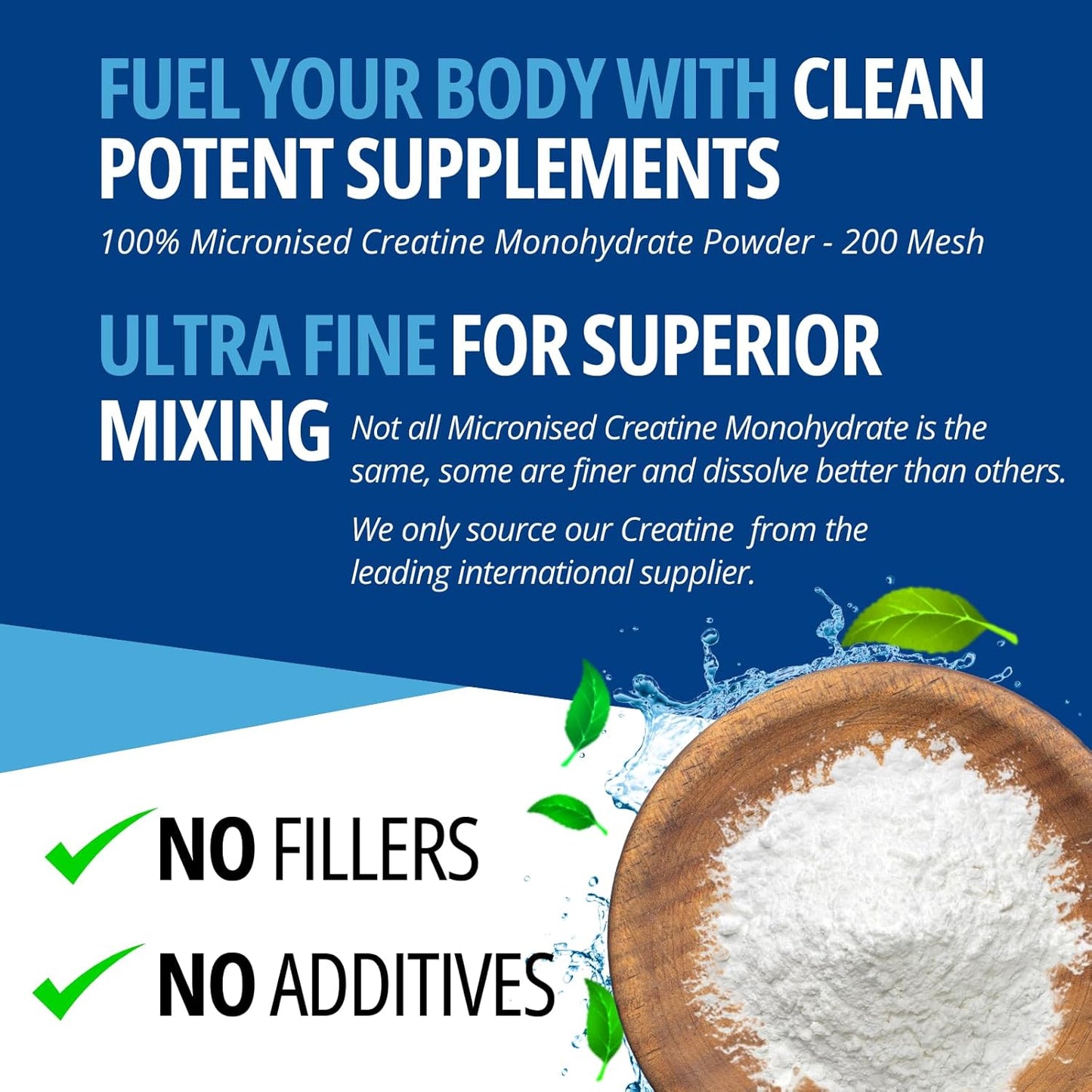 Creatine Monohydrate Powder - 300g (60 x 5g Servings)