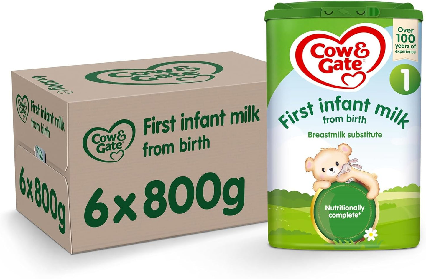 Cow & Gate 1 First Infant Baby Milk Powder Formula-800g (Pack of 6)