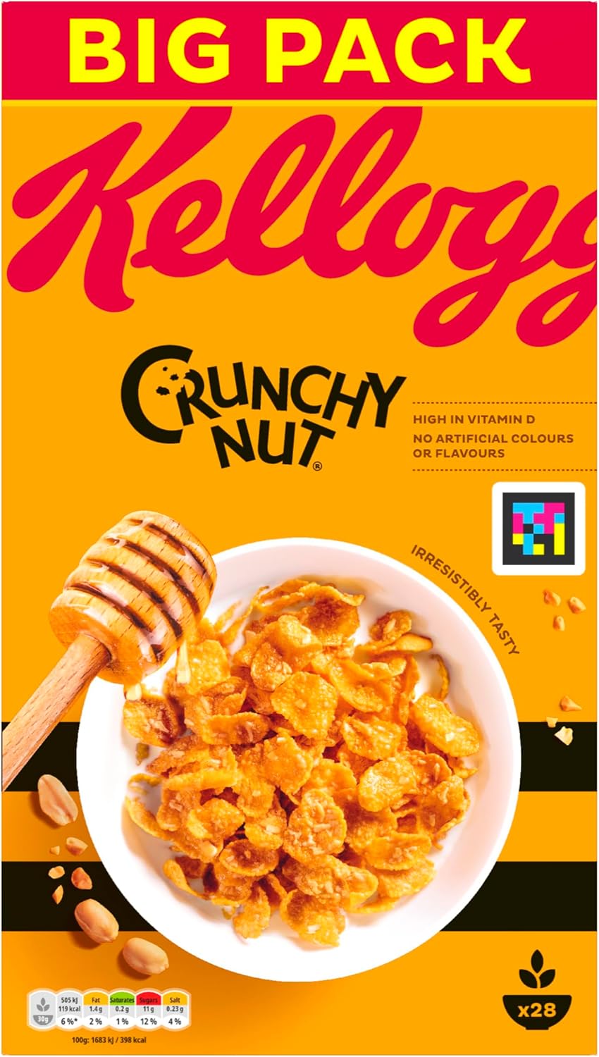 Kellogg's Crunchy Nut Breakfast Cereal Big Box, 840g