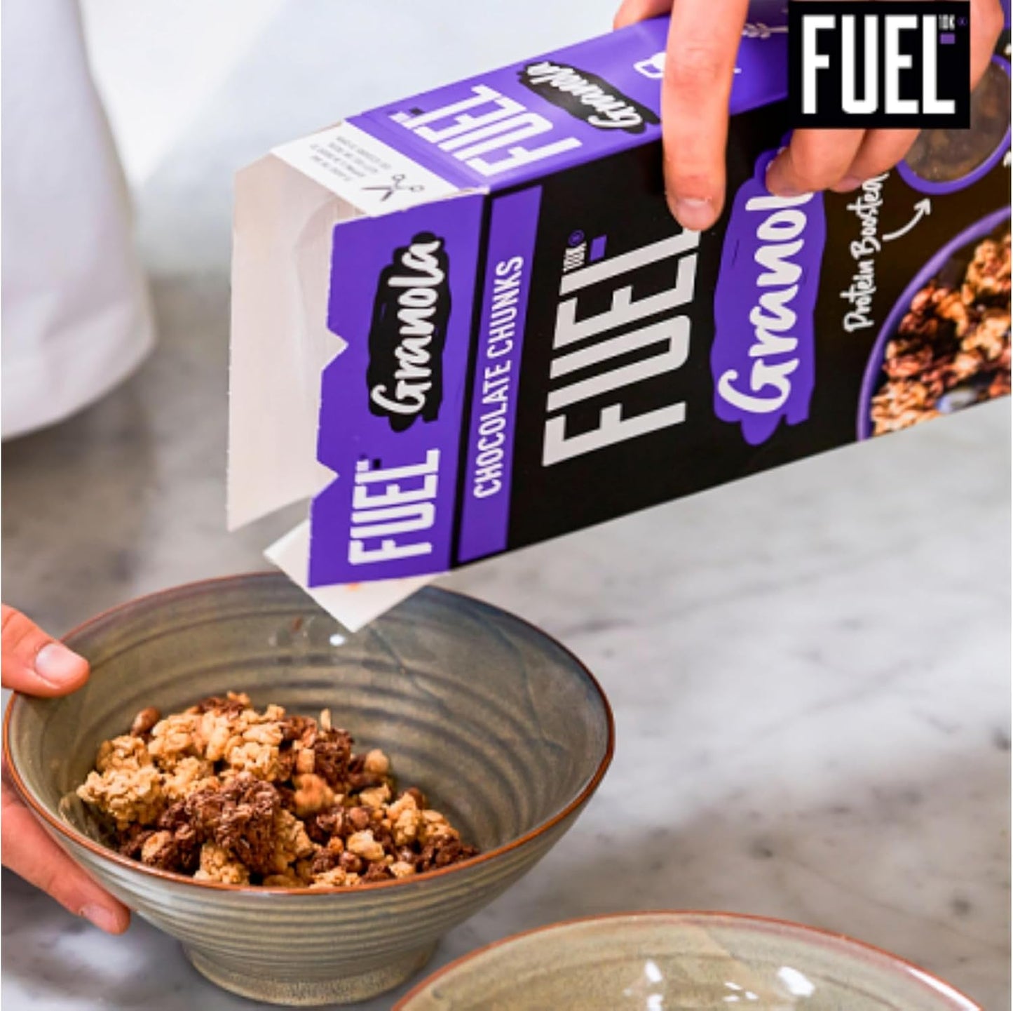 FUEL10K Chocolate Chunks Protein Granola Breakfast Cereal, 400 g (Pack of 6)