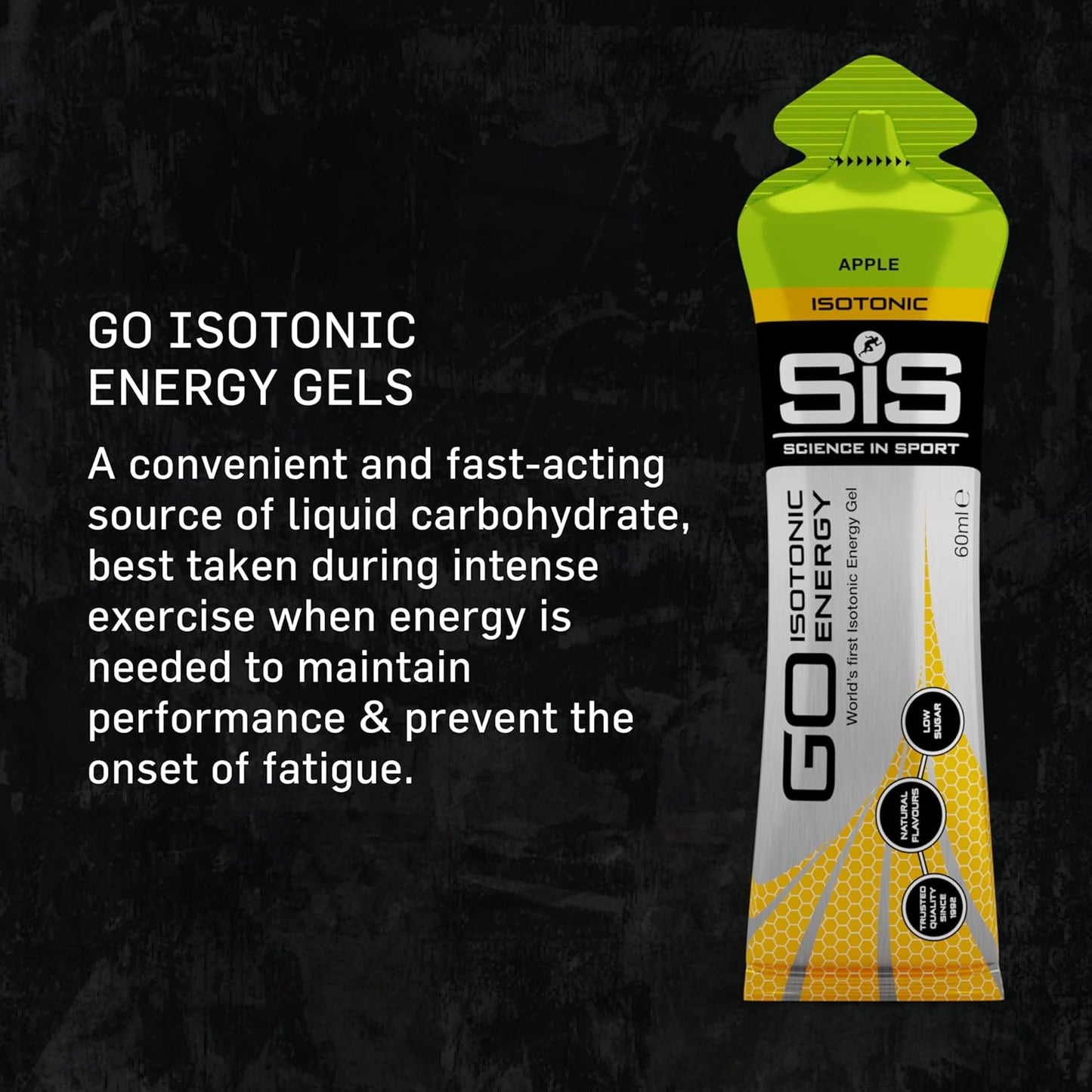 Science In Sport GO Isotonic Energy Gels, Running Gels with 22g Carbohydrates 60ml Per Serving (7 Pack)