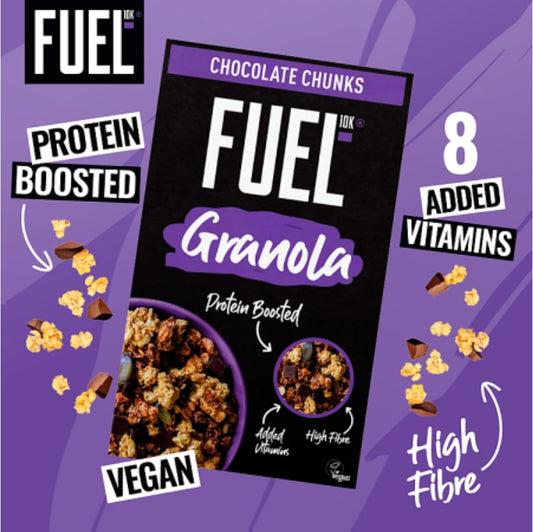 FUEL10K Chocolate Chunks Protein Granola Breakfast Cereal, 400 g (Pack of 6)