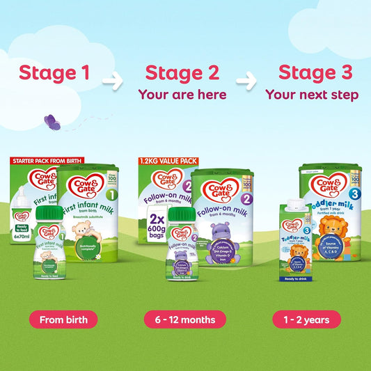 Cow & Gate 1 First Infant Baby Milk Powder Formula-800g (Pack of 6)