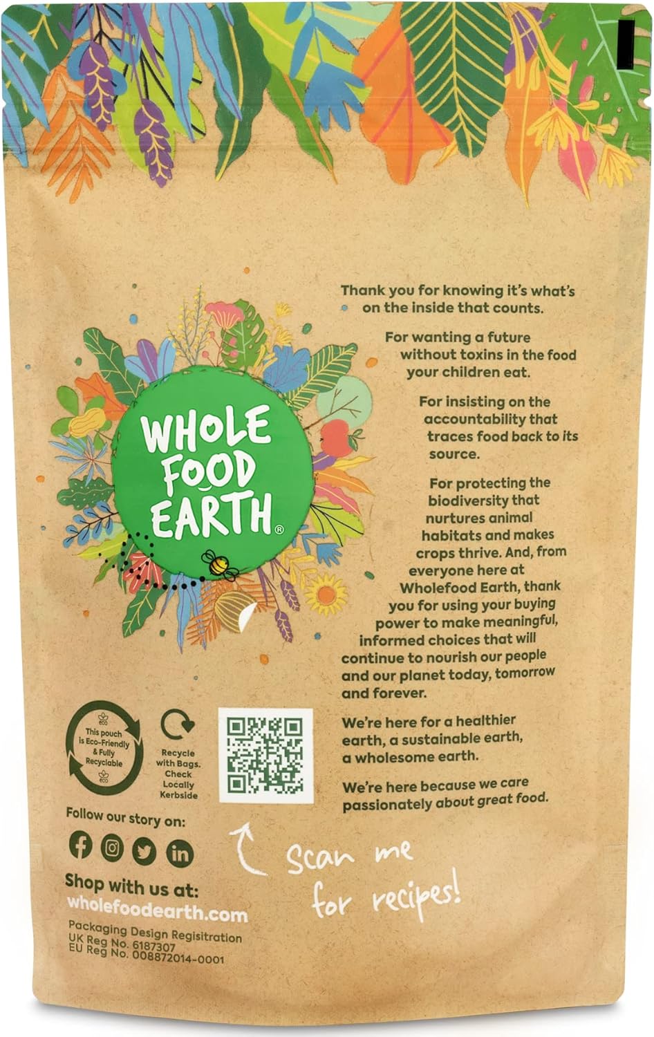 Wholefood Earth Organic Popping Corn – 3kg | GMO Free | Vegan | High Fibre | Certified Organic