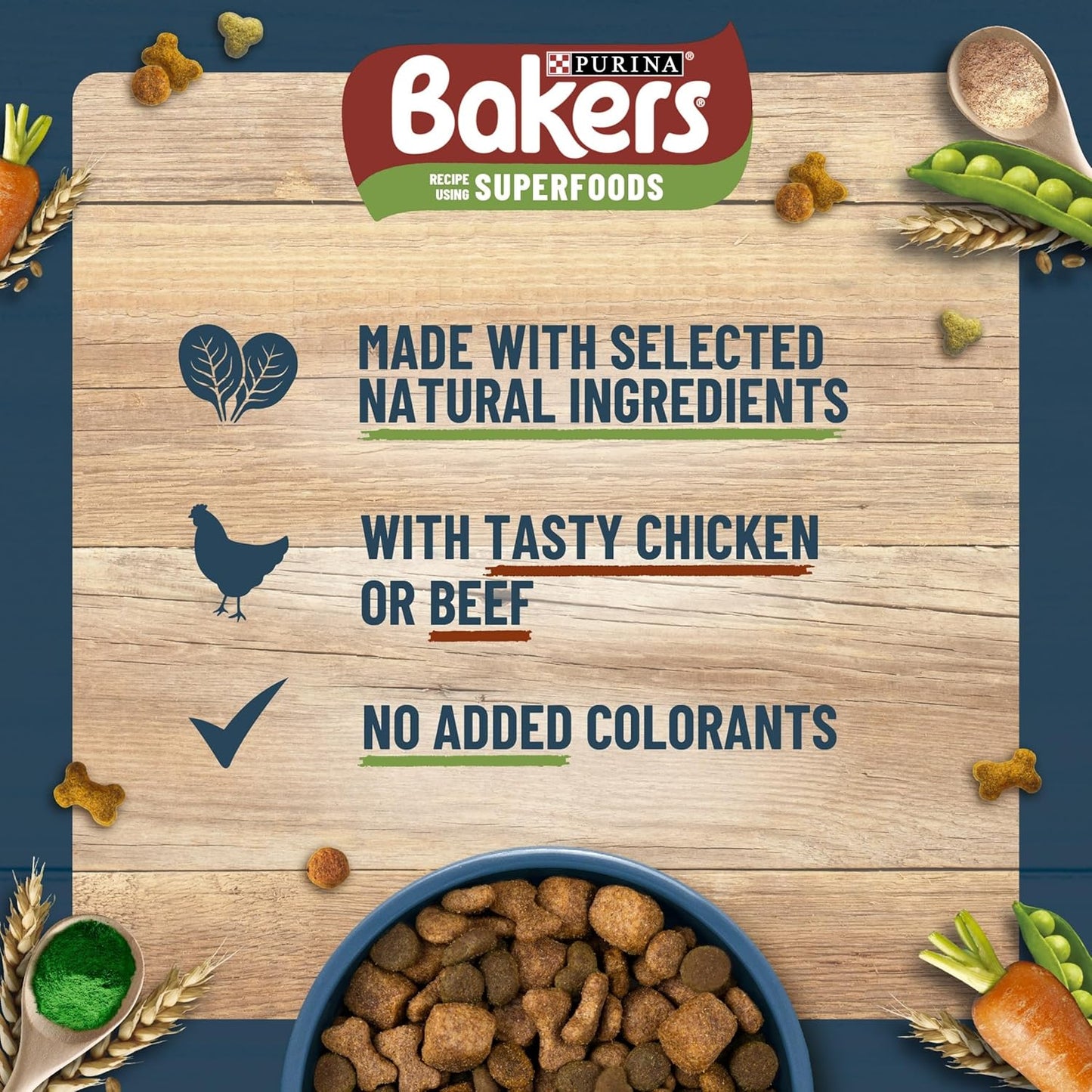 Bakers Adult Dry Dog Food Chicken and Veg 14 kg, Packaging May Vary