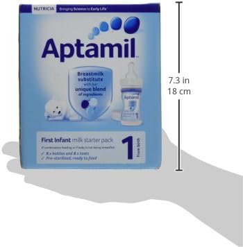 Aptamil 1 First Baby Milk Formula Starter Pack Ready to Use Liquid, from Birth, 6x70 ml