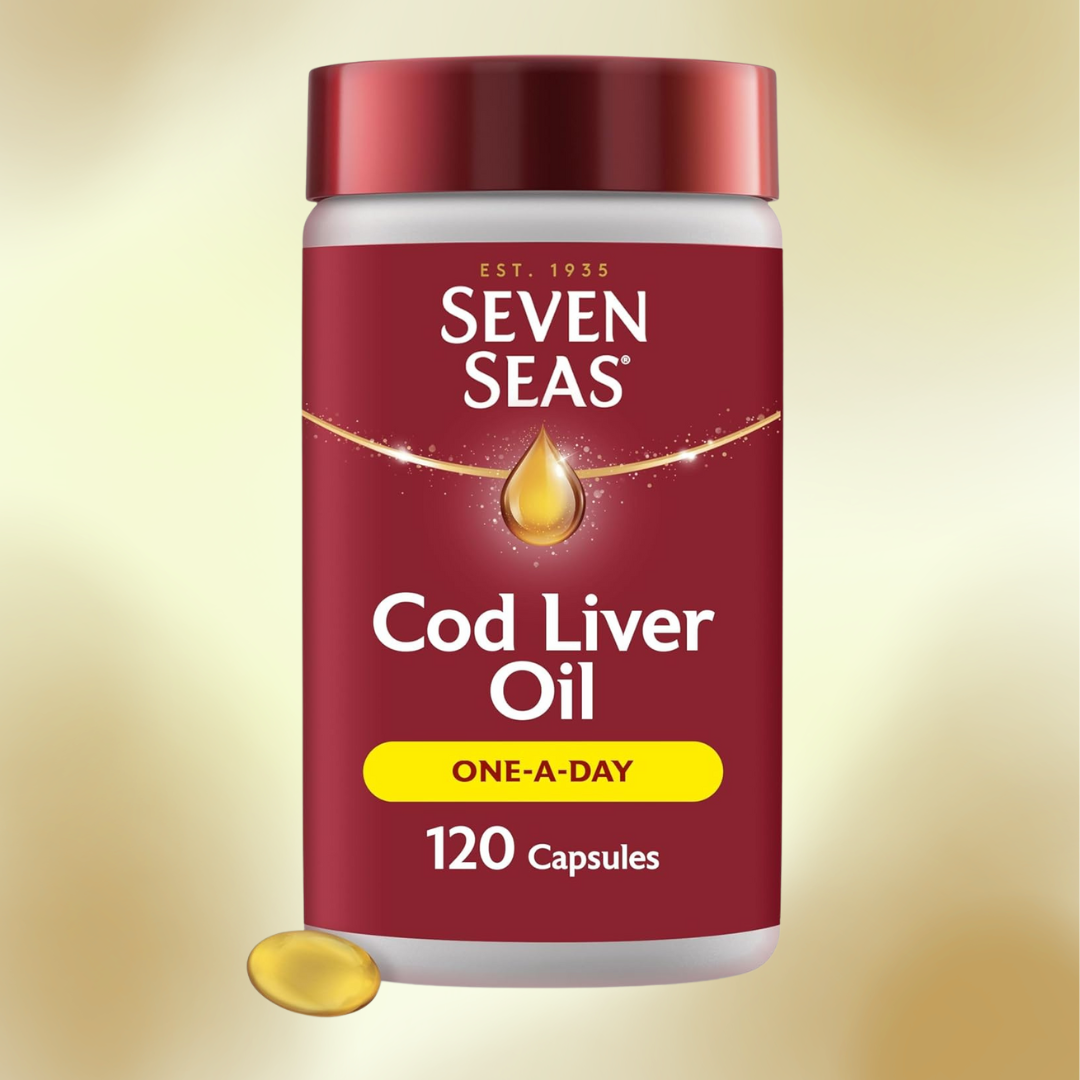 Seven Seas Cod Liver Oil One-A-Day Omega-3 Fish Oil and Vitamin D, 120 Capsules, 4 Months Supply