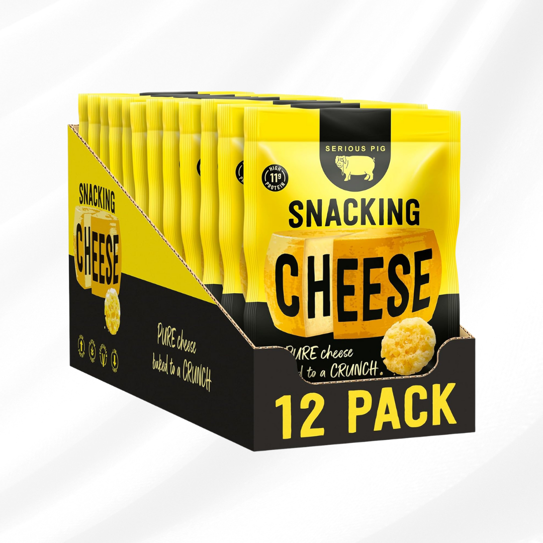 SERIOUS PIG - Crunchy Snacking Cheese Snacks, Keto Friendly, High Protein (12 x 24g)
