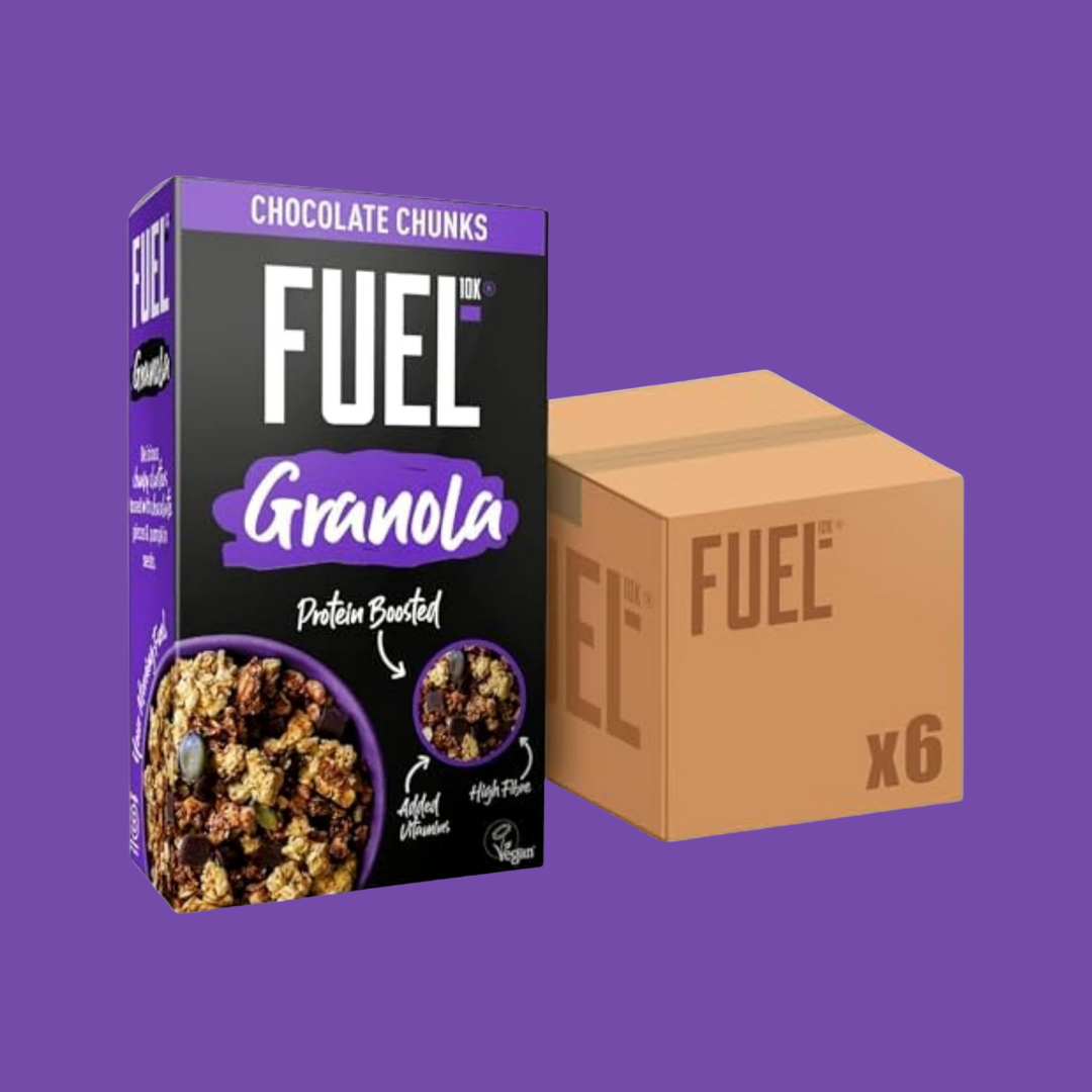 FUEL10K Chocolate Chunks Protein Granola Breakfast Cereal, 400 g (Pack of 6)
