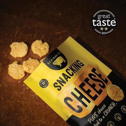SERIOUS PIG - Crunchy Snacking Cheese Snacks, Keto Friendly, High Protein (12 x 24g)