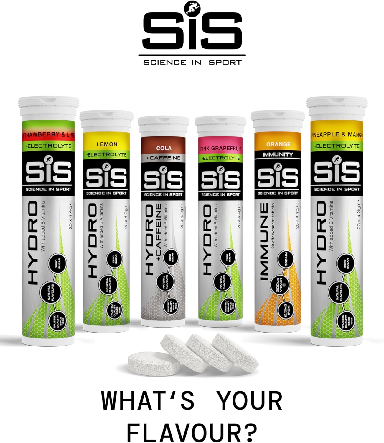 Science in Sport Hydro Electrolyte Tablets 20 pcs. Berry – Vegan & Gluten-Free, Ideal to Promote Hydration and Maintain Electrolytes Balance