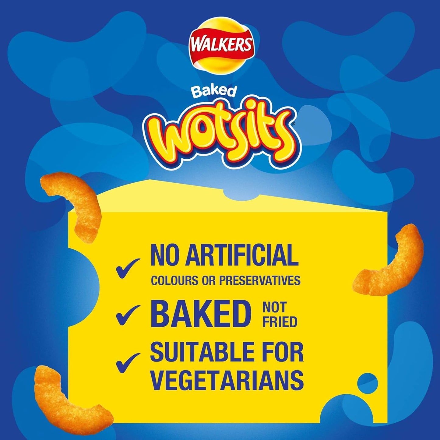 Walkers Wotsits Really Cheesy Multipack Snacks Crisps 12x16.5g