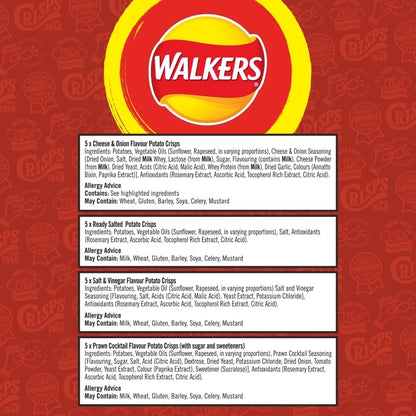 Walkers Classic Variety Multipack Crisps Box 20x25 g