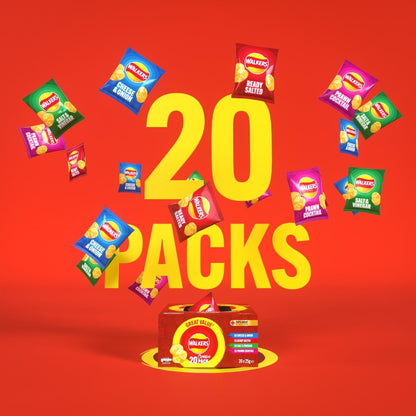 Walkers Classic Variety Multipack Crisps Box 20x25 g