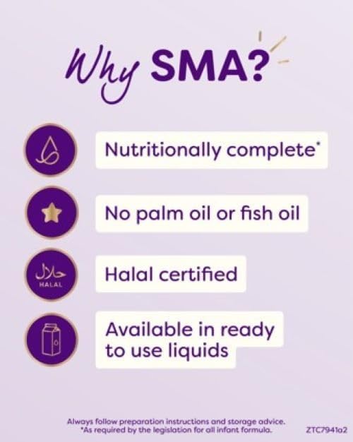 SMA First Infant Milk Powder 800g – From Birth | Halal Certified |