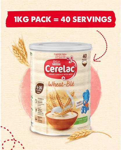 Nestlé Cerelac Wheat Infant Cereal with Milk, 6+ Months, 1kg