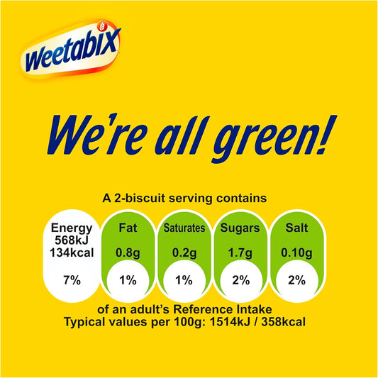 Weetabix, Breakfast, Packed with Fibre, High in Vitamin D, Low in Sugar and Salt, 24 Biscuits (430g)