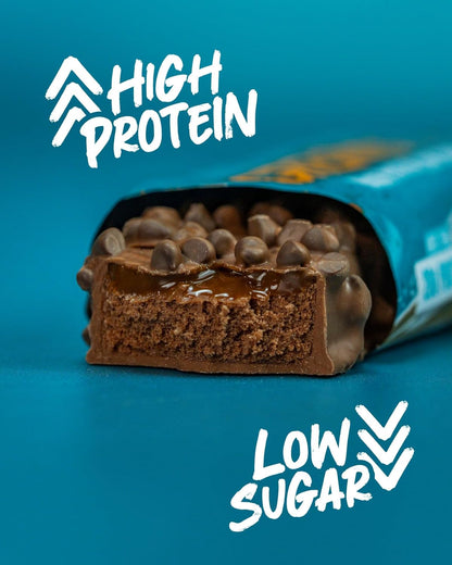 Grenade High Protein, Low Sugar Bar - Chocolate Chip Salted Caramel, 12 x 60 g