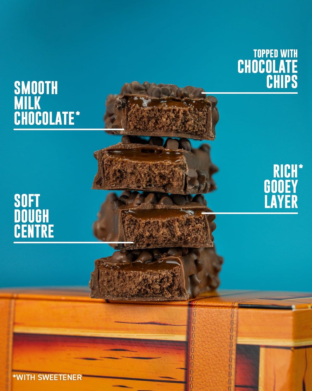 Grenade High Protein, Low Sugar Bar - Chocolate Chip Salted Caramel, 12 x 60 g