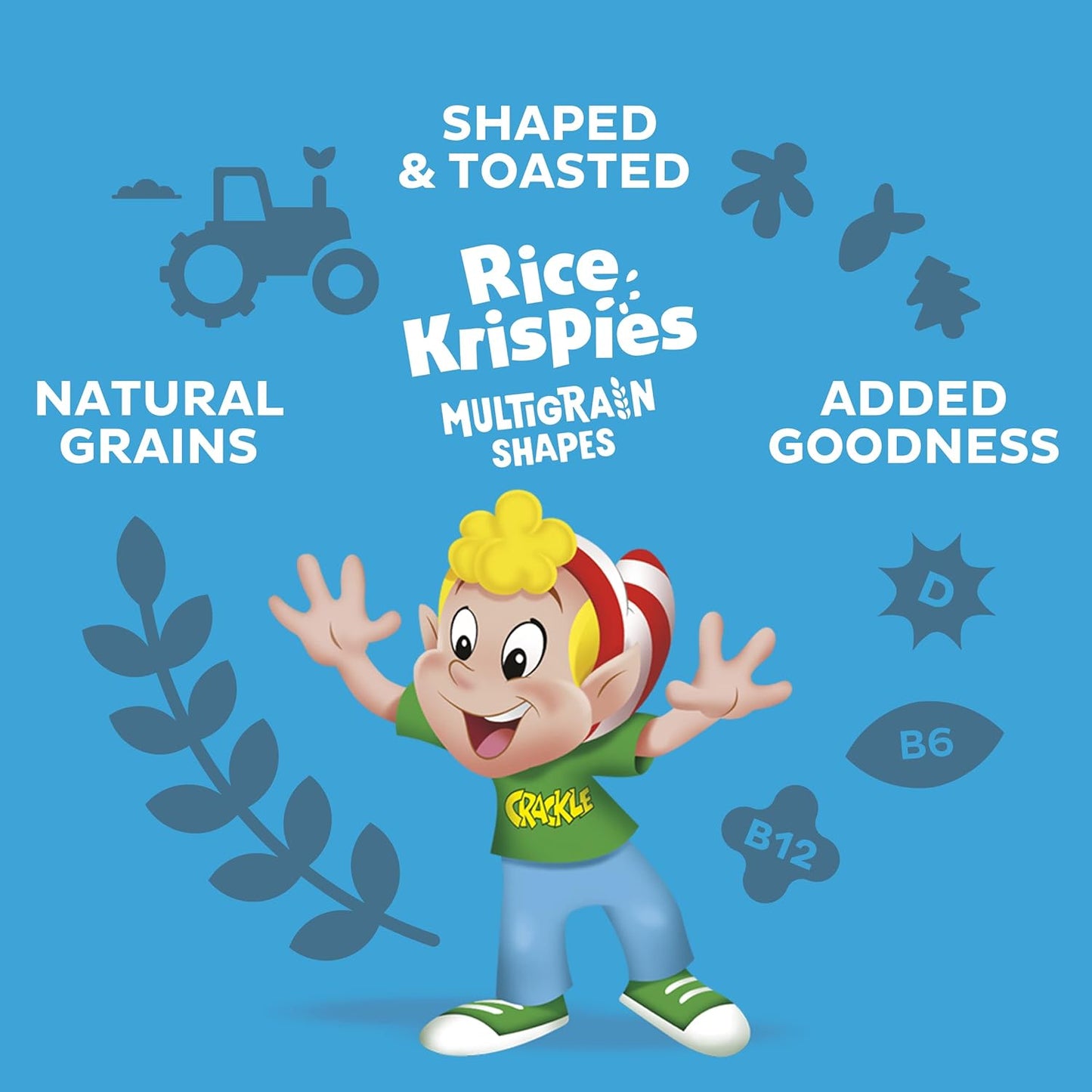 Kellogg's Rice Krispies Multigrain Shapes Breakfast Cereal Box, 350g