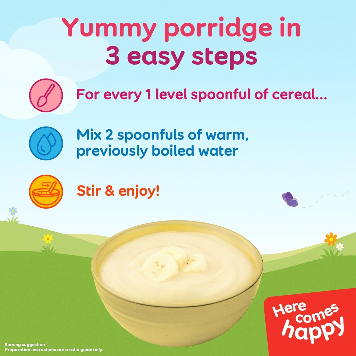 Cow & Gate Banana Porridge – 4-6+ Months Baby Cereal-125g (Pack of 5)