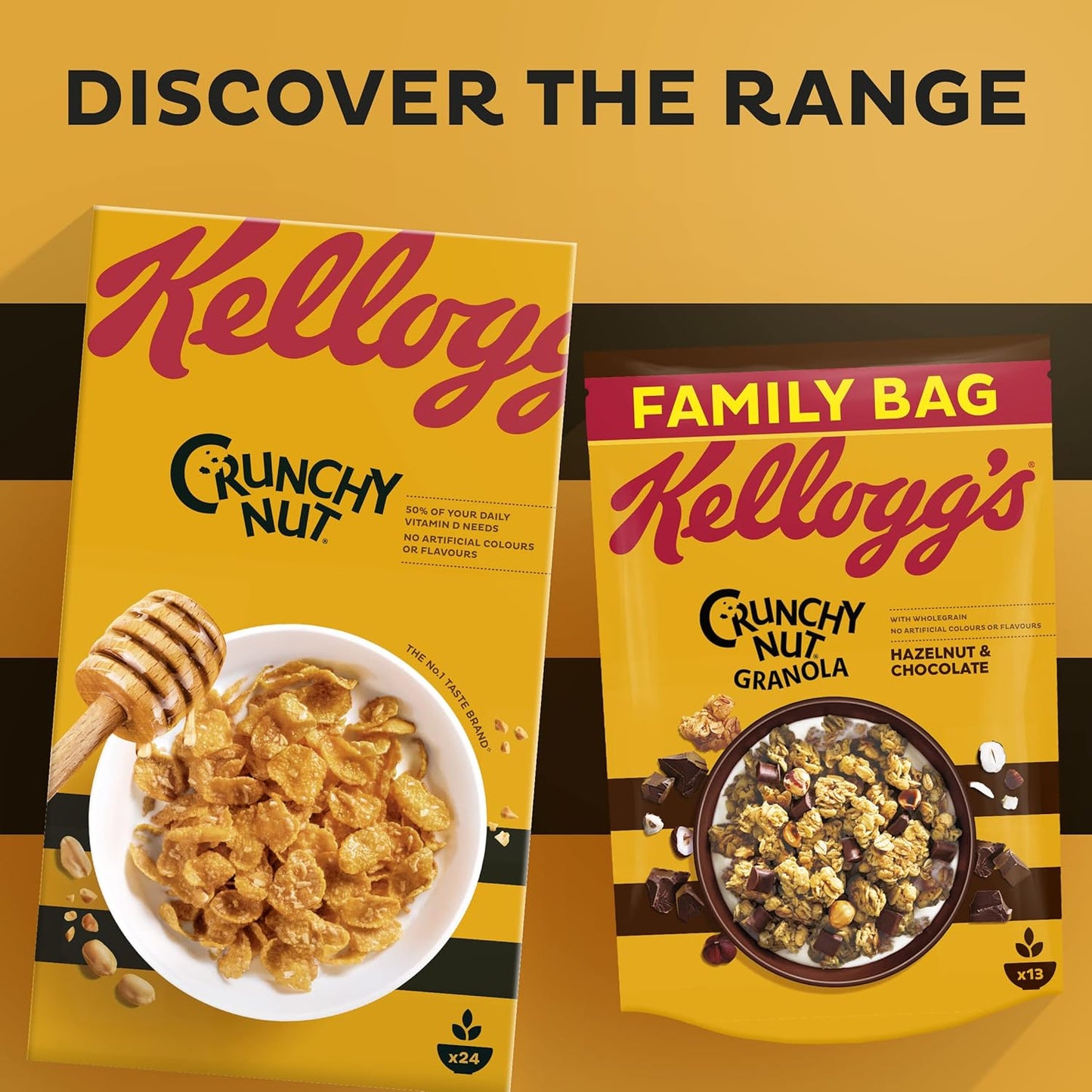 Kellogg's Crunchy Nut Breakfast Cereal Big Box, 840g