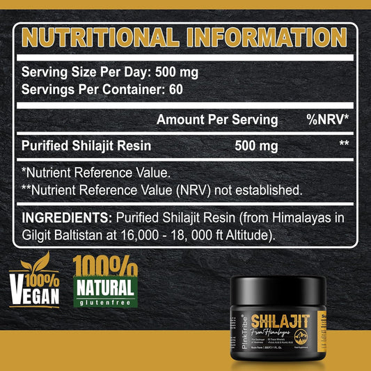 Shilajit Resin, Original Himalayan Shilajit 30g - Gold Grade 100% Pure, Rich in Fulvic & Humic Acid