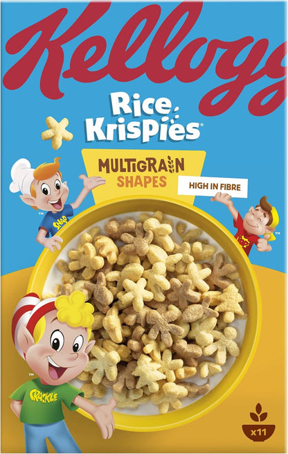 Kellogg's Rice Krispies Multigrain Shapes Breakfast Cereal Box, 350g