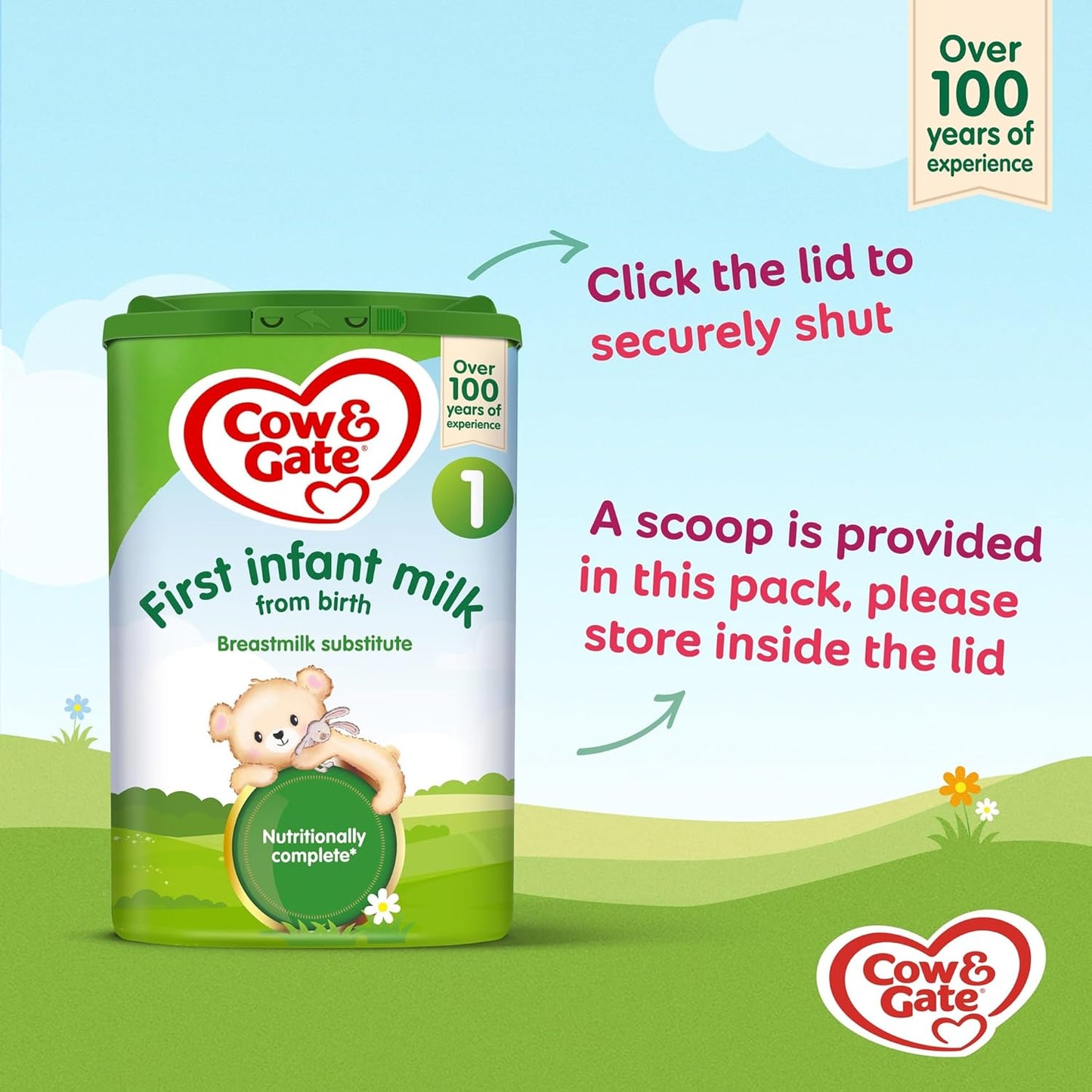 Cow & Gate 1 First Infant Baby Milk Powder Formula-800g (Pack of 6)