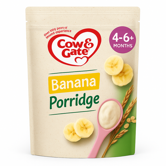 Cow & Gate Banana Porridge – 4-6+ Months Baby Cereal-125g (Pack of 5)
