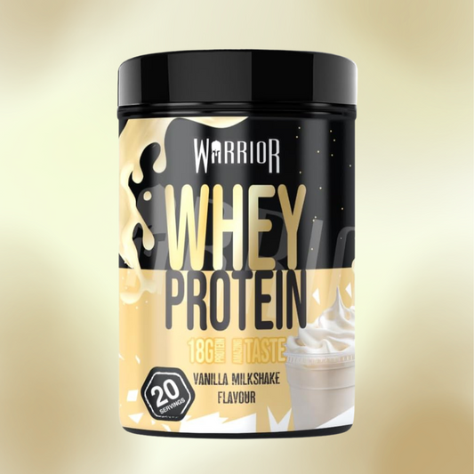 Warrior Whey Protein Powder 500g - Up to 36g* Protein per Shake – Low Sugar - Muscle Growth and Recovery Drink - Amazing Taste - 20 Servings