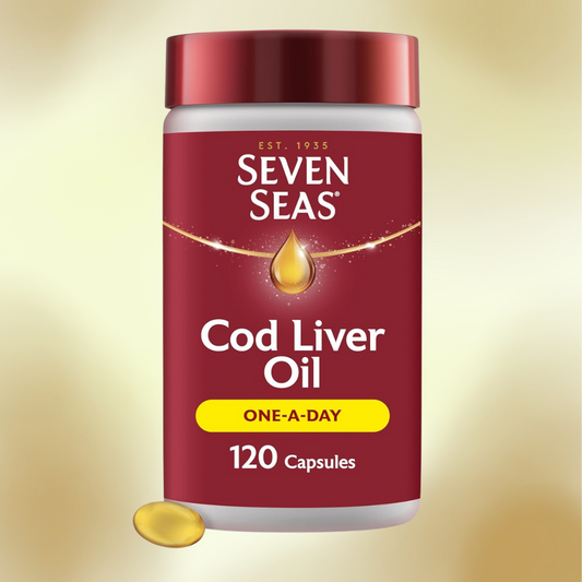 Seven Seas Cod Liver Oil One-A-Day Omega-3 Fish Oil and Vitamin D, 120 Capsules, 4 Months Supply