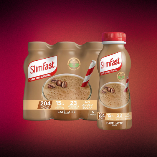 SlimFast Ready To Drink Cafe Latte Shake, 6 x 325ml