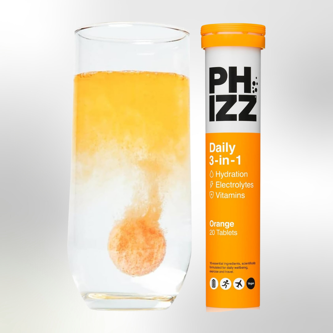 Phizz Electrolytes, Multivitamin & Hydration Tablets - 20 Effervescent Orange, 20 Tablets)