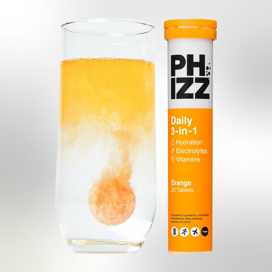Phizz Electrolytes, Multivitamin & Hydration Tablets - 20 Effervescent Orange, 20 Tablets)