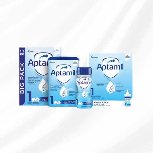 Aptamil 1 First Baby Milk Formula Starter Pack Ready to Use Liquid, from Birth, 6x70 ml