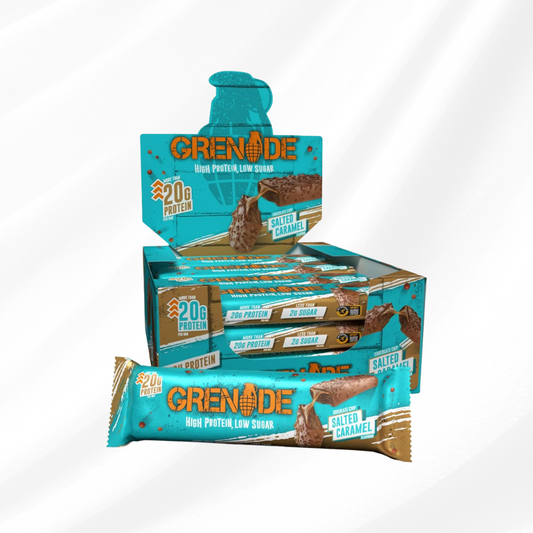 Grenade High Protein, Low Sugar Bar - Chocolate Chip Salted Caramel, 12 x 60 g