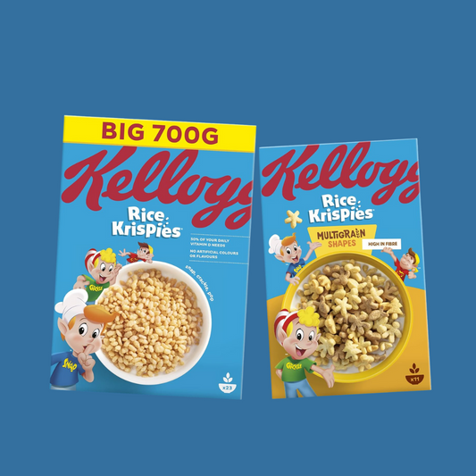 Kellogg's Rice Krispies Multigrain Shapes Breakfast Cereal Box, 350g