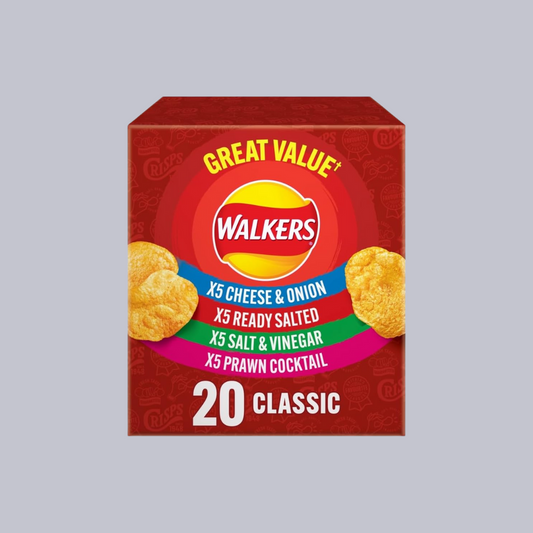 Walkers Classic Variety Multipack Crisps Box 20x25 g