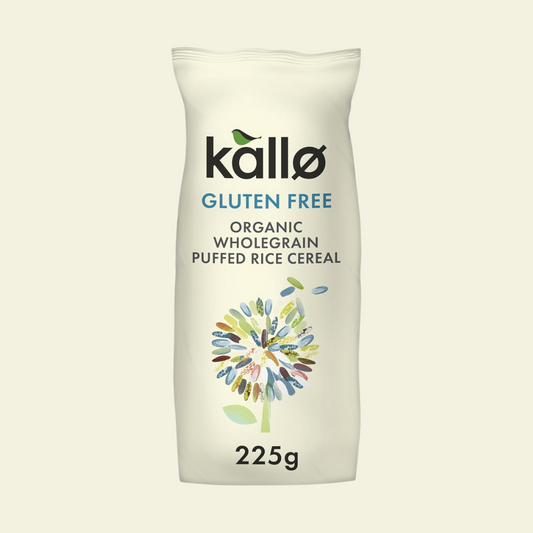 Kallo Organic Puffed Rice Cereal, 225g