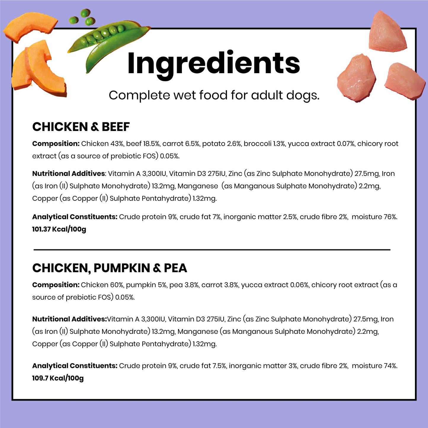 Pooch & Mutt - Variety Pack of Complete Wet Dog Food, Dry Dog Food Topper, 12x375g